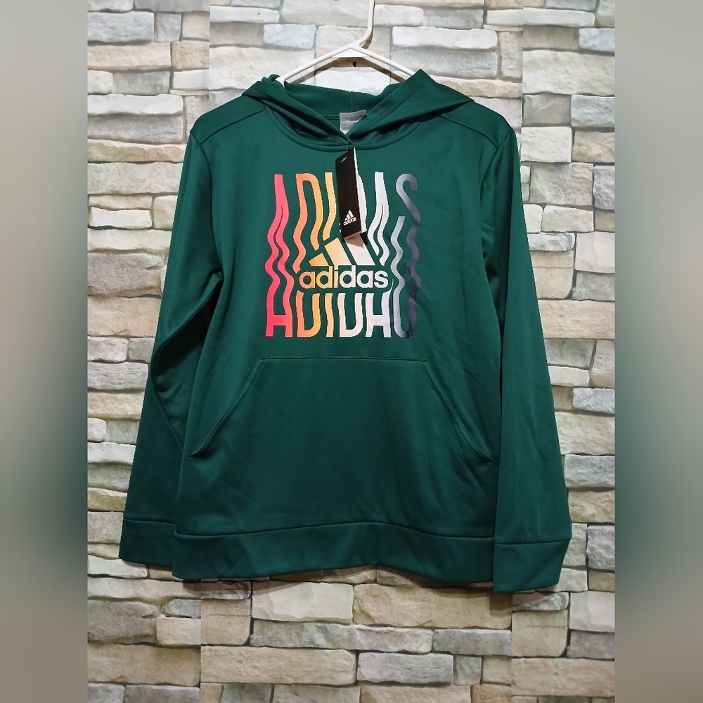 Adidas Green Sweatshirt‎ Casual Athletic Wear Youth Large